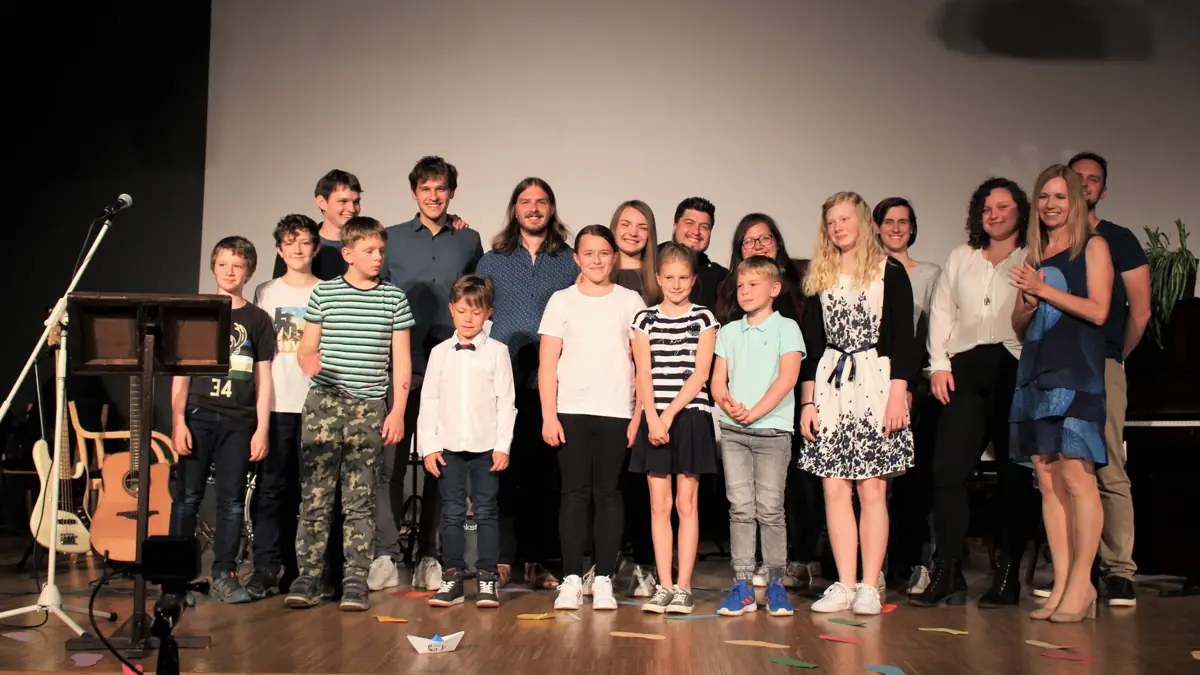 A group of musicians after their concert